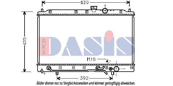 AKS DASIS radiatorius, variklio aušinimas 140054N